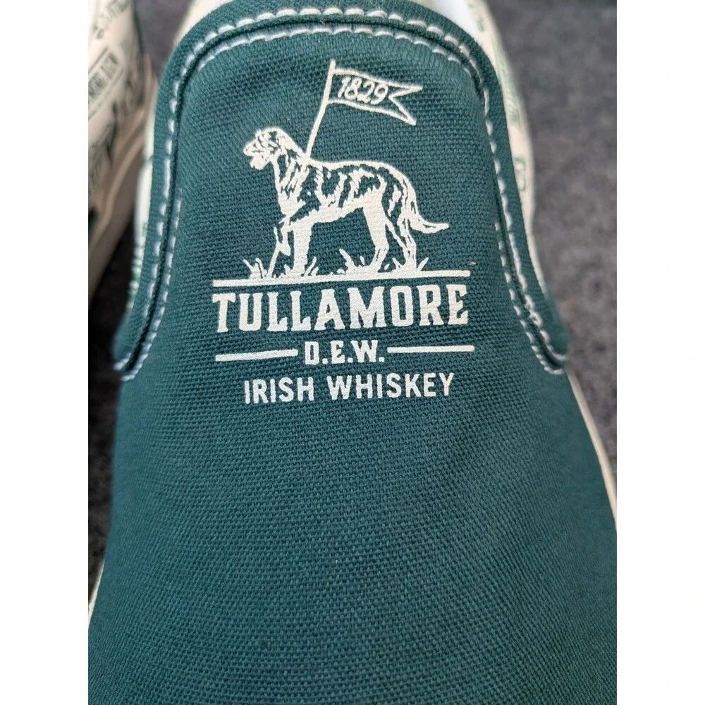 Tullamore Whiskey Slip On Skateboard Shoes Size 10 Green & White Excellent Cond. - Picture 2 of 16